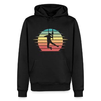 Handballspielerin Handballerin Frauen Handball - Männer Premium Bio Hoodie - Schwarz - Vorne - Nico (187cm)