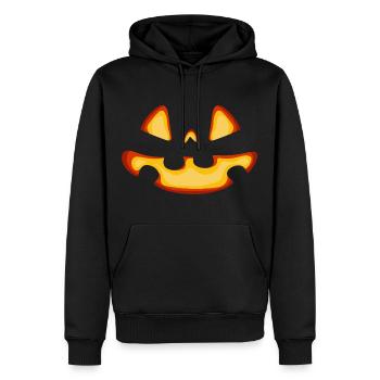 Citrouille d’Halloween | Costume d’Halloween - Sweat à capuche Premium bio Homme - noir - Devant - Nico (187cm)