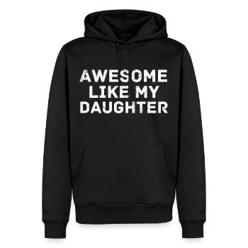 Awesome Like My Daughter Gifts Men Fathers Day - Sweat à capuche Premium bio Homme - noir - Devant - Nico (187cm)