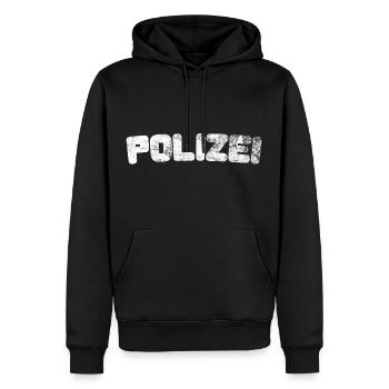Polizei - Männer Premium Bio Hoodie - Schwarz - Vorne - Nico (187cm)