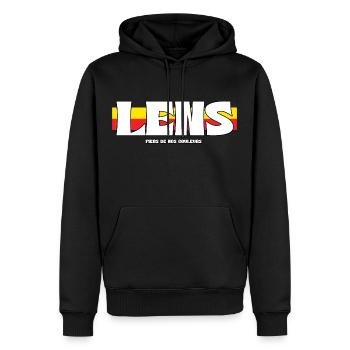 Lens - Lensois - Sweat à capuche Premium bio Homme - noir - Devant - Nico (187cm)