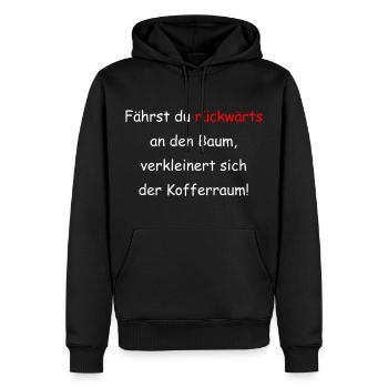 Der Baum! - Männer Premium Bio Hoodie - Schwarz - Vorne - Nico (187cm)