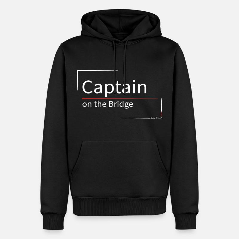 Capitaine sur le pont - Sweat à capuche Premium bio Homme - noir