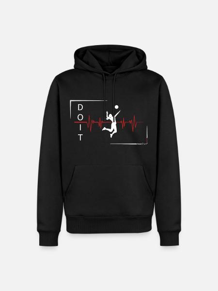 Volleyball player - pulse - Men’s Premium Organic Hoodie - black