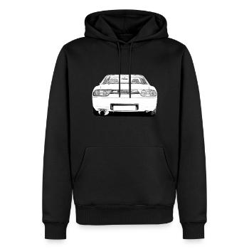 180sx Drift - Sweat à capuche Premium bio Homme - noir - Devant - Nico (187cm)
