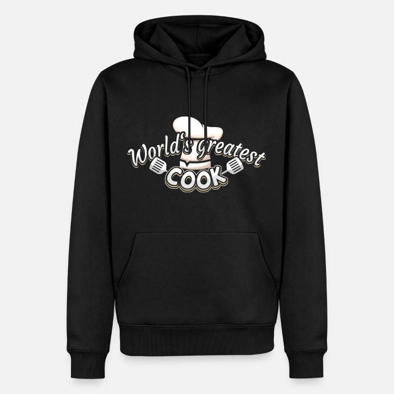 Cuisinier disant drôle - Sweat à capuche Premium bio Homme - noir