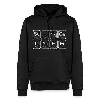 Lehrer Chemie Science Teacher Elemente - Männer Premium Bio Hoodie - Schwarz - Vorne - Nico (187cm)