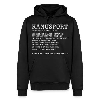 Kanurennsport Kanusport - Männer Premium Bio Hoodie - Schwarz - Vorne - Nico (187cm)