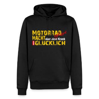 Motorrad Biker Motorradfahren Motorradclub Boxer - Männer Premium Bio Hoodie - Schwarz - Vorne - Nico (187cm)