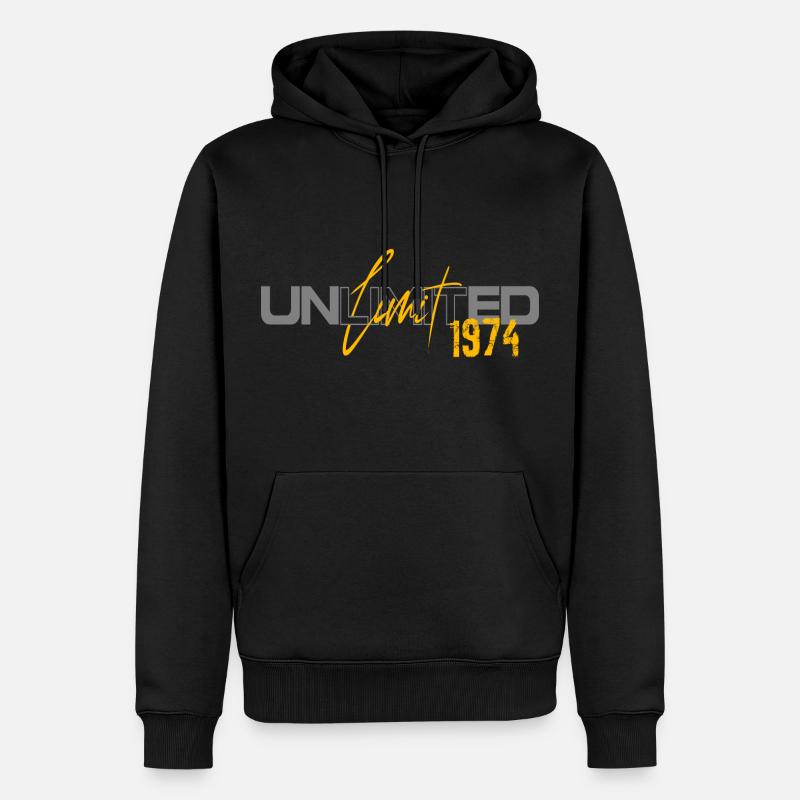 50e anniversaire 1974 édition limitée - Sweat à capuche Premium bio Homme - noir