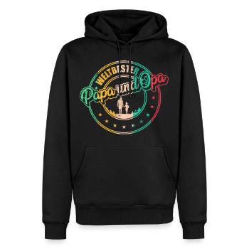 Papa Vater Vatertag Opa Geschenk - Männer Premium Bio Hoodie - Schwarz - Vorne - Nico (187cm)