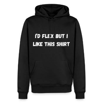 Lustiger Gym Fitness & Bodybuilding Spruch - Männer Premium Bio Hoodie - Schwarz - Vorne - Nico (187cm)