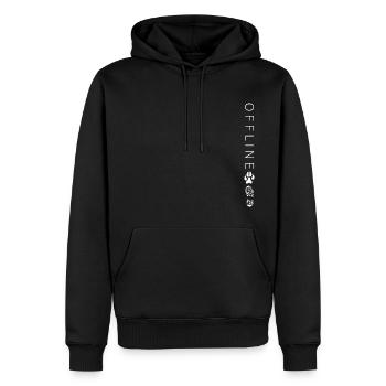 OFFLINE Dog Walk Motif - Sweat à capuche Premium bio Homme - noir - Devant - Nico (187cm)