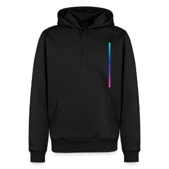Farben Streifen Design - Männer Premium Bio Hoodie - Schwarz - Vorne - Nico (187cm)