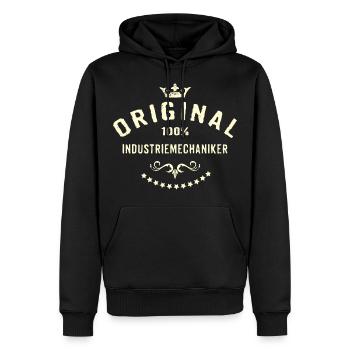 Original 100 Prozent Industriemechaniker - - Männer Premium Bio Hoodie - Schwarz - Vorne - Nico (187cm)