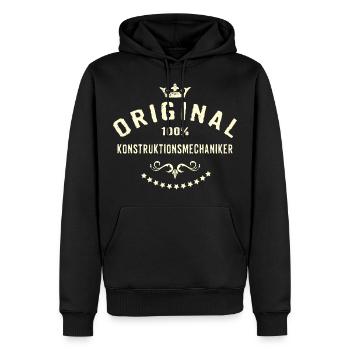 Original 100 Prozent Konstruktionsmechaniker - - Männer Premium Bio Hoodie - Schwarz - Vorne - Nico (187cm)