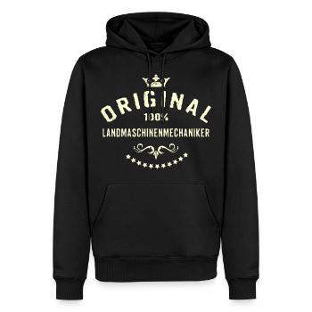 Original 100 Prozent Landmaschinenmechaniker - - Männer Premium Bio Hoodie - Schwarz - Vorne - Nico (187cm)