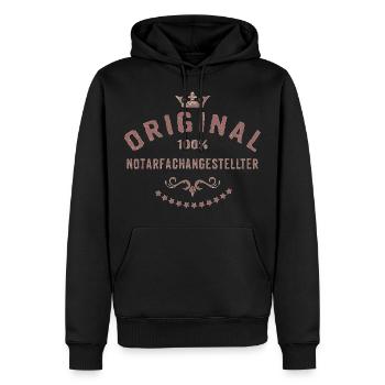 Original 100 Prozent Notarfachangestellter - - Männer Premium Bio Hoodie - Schwarz - Vorne - Nico (187cm)