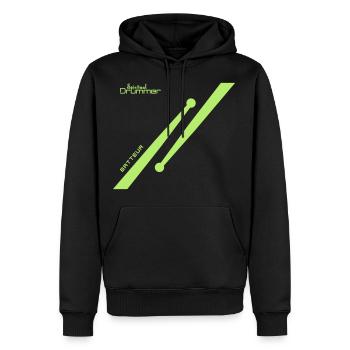 Drumstick Design Batteur - Sweat à capuche Premium bio Homme - noir - Devant - Nico (187cm)