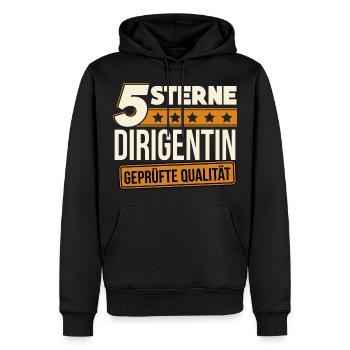 Dirigentin Chorleiterin Chor Gesangschor Geschenk - Männer Premium Bio Hoodie - Schwarz - Vorne - Nico (187cm)