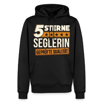 Seglerin Segeln Segelboot Segelyacht Geschenk - Männer Premium Bio Hoodie - Schwarz - Vorne - Nico (187cm)