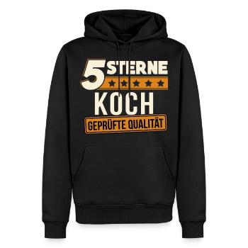 Koch Köche Chefkoch Kochen Meisterkoch Geschenk - Männer Premium Bio Hoodie - Schwarz - Vorne - Nico (187cm)