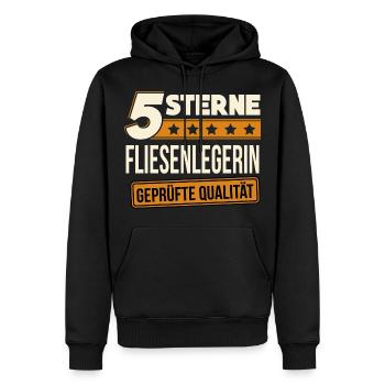 Fliesenlegerin Plattenlegerin Fliesen Geschenk - Männer Premium Bio Hoodie - Schwarz - Vorne - Nico (187cm)