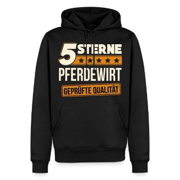 Pferdewirt Pferdewart Pferdepfleger Pferde - Männer Premium Bio Hoodie - Schwarz - Vorne - Nico (187cm)