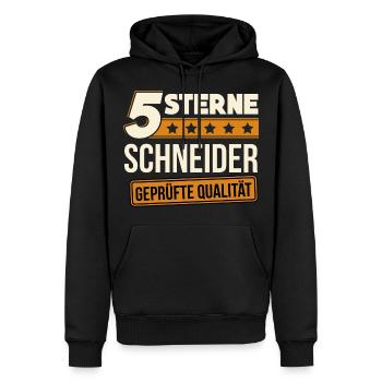 Schneider Änderungsschneider Schneiderei Geschenk - Männer Premium Bio Hoodie - Schwarz - Vorne - Nico (187cm)