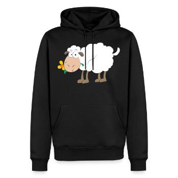 sheep - Men’s Premium Organic Hoodie - black - Front - Nico (187cm)