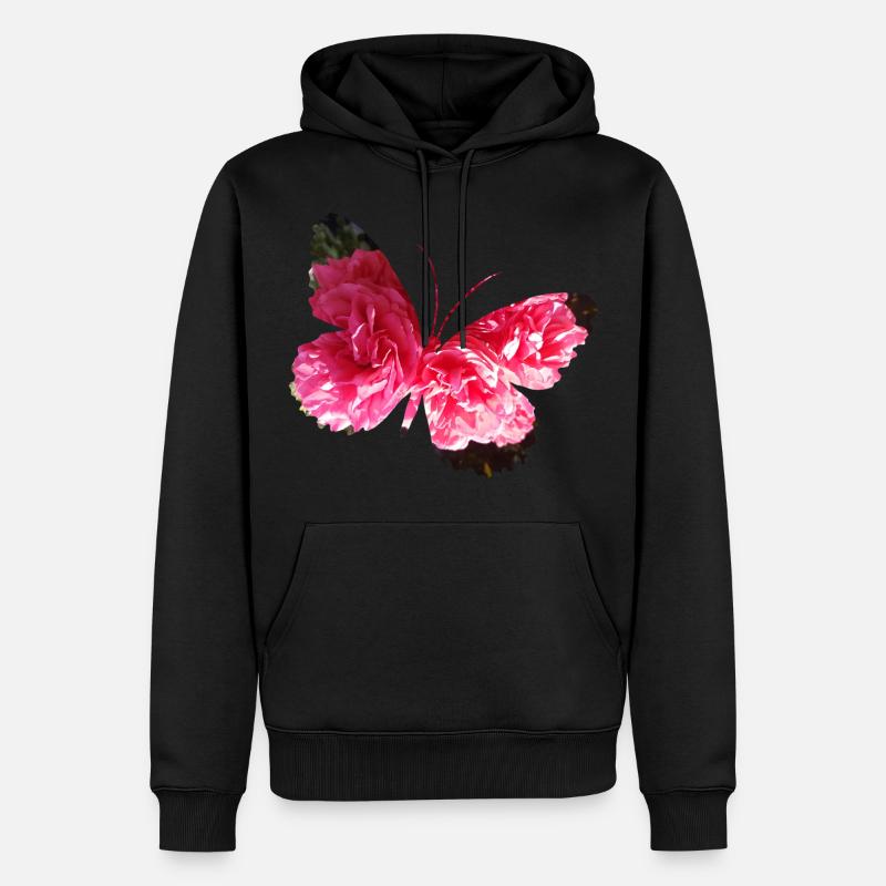 papillon - Sweat à capuche Premium bio Homme - noir