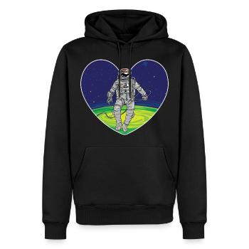 Coeur de l'espace extra-atmosphérique - Sweat à capuche Premium bio Homme - noir - Devant - Nico (187cm)