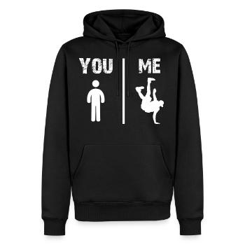 Breakdance Funny Gift Joke B-Boying - Sweat à capuche Premium bio Homme - noir - Devant - Nico (187cm)