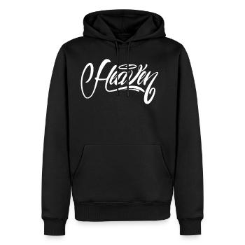 himmel - Männer Premium Bio Hoodie - Schwarz - Vorne - Nico (187cm)