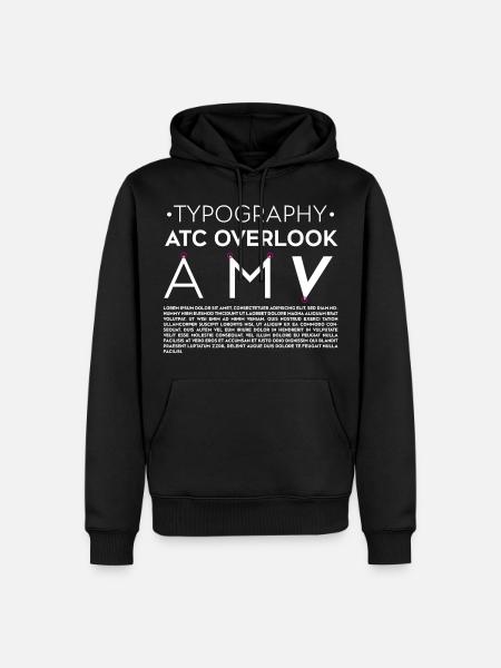 TYPOGRAPHY - Men’s Premium Organic Hoodie - black