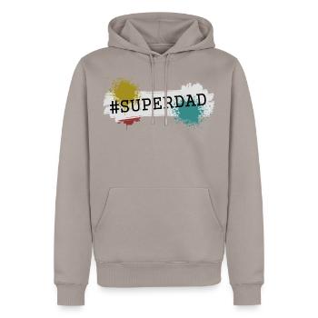 Super Dad - Männer Premium Bio Hoodie - Taupe - Vorne - Nico (187cm)