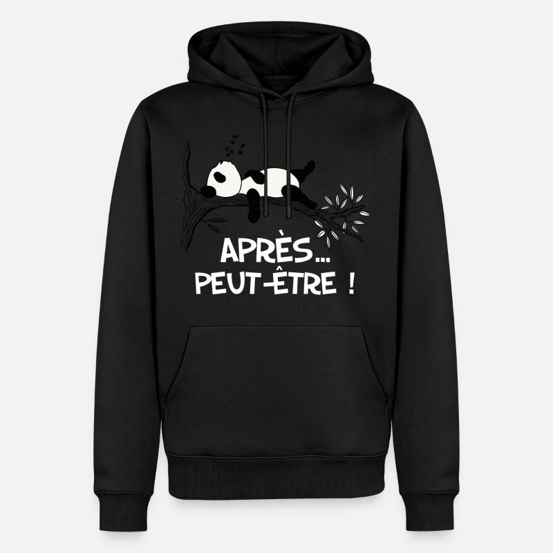 Panda géant cool - Sweat à capuche Premium bio Homme - noir