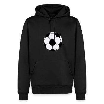 Ballon de foot - Sweat à capuche Premium bio Homme - noir - Devant - Nico (187cm)