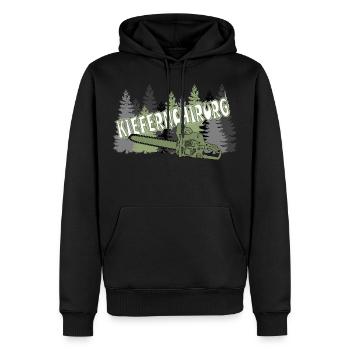 Der Kiefernchirurg aus dem Wald - Männer Premium Bio Hoodie - Schwarz - Vorne - Nico (187cm)