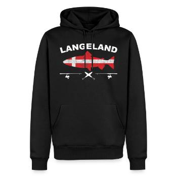 Meerforelle Angeln Langeland - Männer Premium Bio Hoodie - Schwarz - Vorne - Nico (187cm)