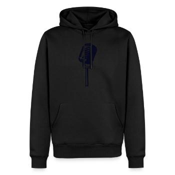 Defektes Vintage-Mikrofon - Männer Premium Bio Hoodie - Schwarz - Vorne - Nico (187cm)