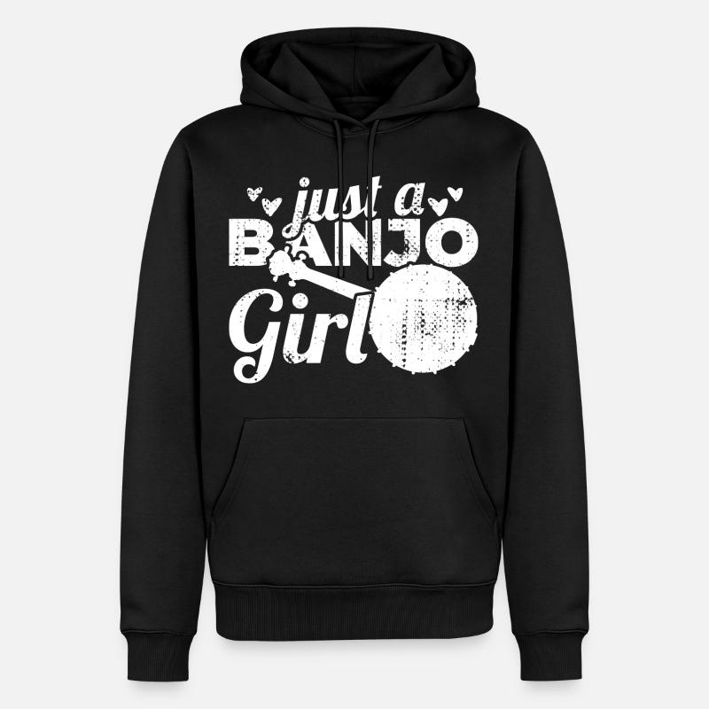 Juste une fille de banjo - Sweat à capuche Premium bio Homme - noir