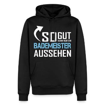 Seul un sauveteur peut avoir l’air aussi bien - Sweat à capuche Premium bio Homme - noir - Devant - Nico (187cm)