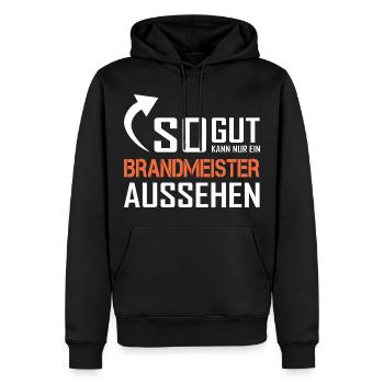 Seul un chef des pompiers peut avoir l’air aussi bien - Sweat à capuche Premium bio Homme - noir - Devant - Nico (187cm)