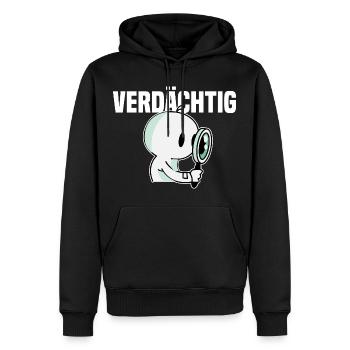 Detective - Men’s Premium Organic Hoodie - black - Front - Nico (187cm)