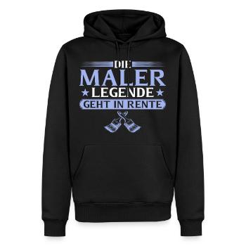 Rentner Maler Legende in Rente - Männer Premium Bio Hoodie - Schwarz - Vorne - Nico (187cm)