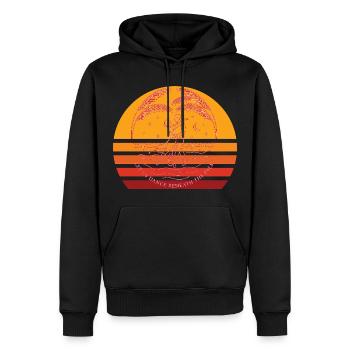 T-shirt Art du couple romantique - Sweat à capuche Premium bio Homme - noir - Devant - Nico (187cm)