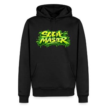 SODA-MEISTER - Männer Premium Bio Hoodie - Schwarz - Vorne - Nico (187cm)