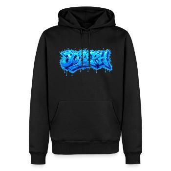 GRAFFITI NAME JOSEPH FOR  PERFECT GIFT PRINTABLE - Sweat à capuche Premium bio Homme - noir - Devant - Nico (187cm)