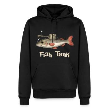 Fish Tank – Funny Fish Word Game - Men’s Premium Organic Hoodie - black - Front - Nico (187cm)